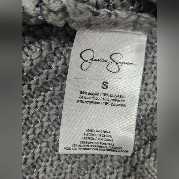 Jessica Simpson Gray Cold Shoulder Sweater - Picture 4 of 4